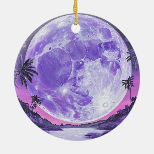 "Der unmögliche Mond"- Keramik Ornament (Hinten)