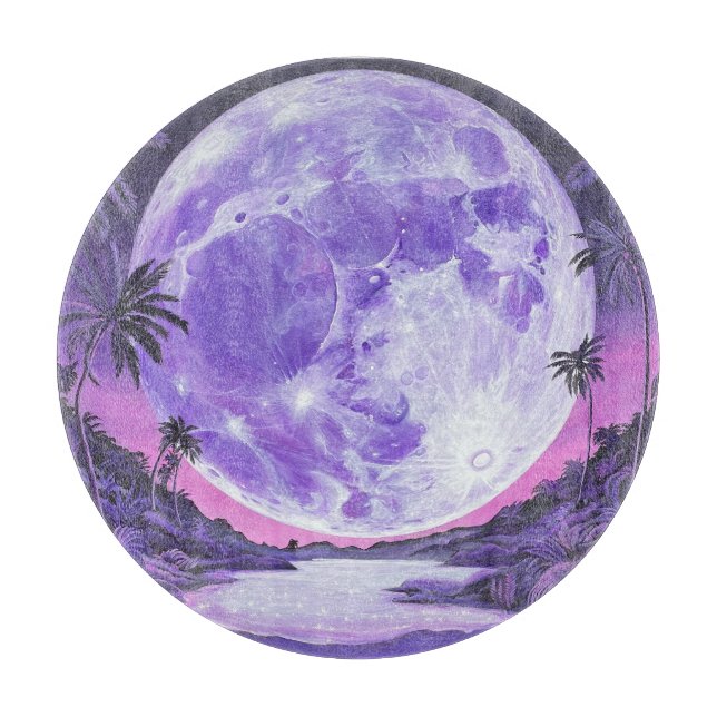 "Der unmögliche Mond"- Schneidebrett (Vorderseite)