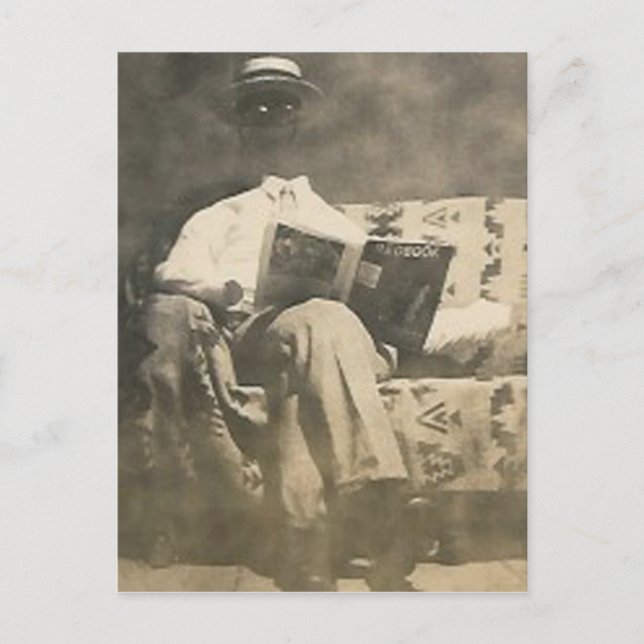Der unsichtbare Mann der Postcard Postkarte (Vorderseite)