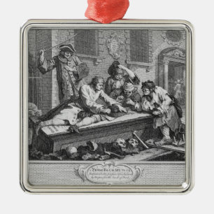 Der untätige 'Lehrling am Spiel im Kirchen-Yard Ornament Aus Metall