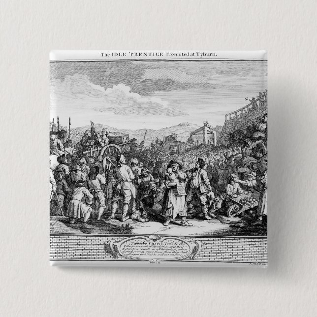 Der untätige 'Lehrling durchgeführt bei Tyburn Button (Vorderseite)