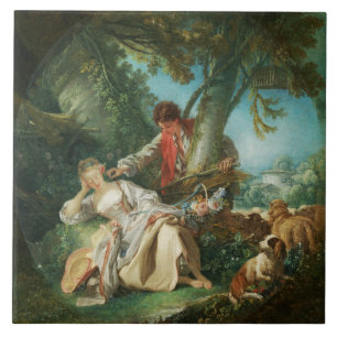 Der unterbrochene Schlaf von François Boucher Fliese