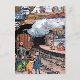 "Der Untergrund, London" Vintage Illustration Postkarte