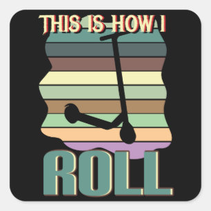 Der Unterhund unter den Fahrzeugen Quadratischer Aufkleber