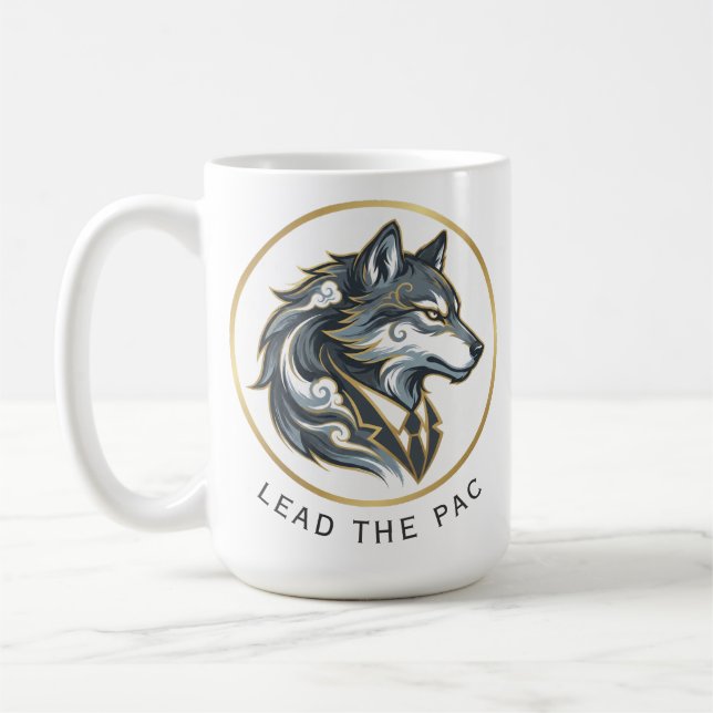 Der Unternehmens-Alpha - Einzelgänger-Führer Vinta Kaffeetasse (Links)
