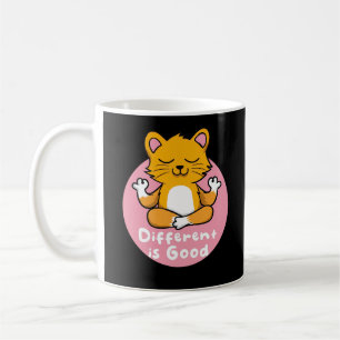 Der Unterschied ist gut Kawaii Orange Cat Doing Yo Kaffeetasse