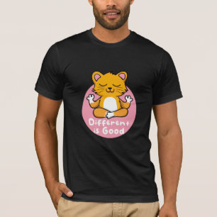 Der Unterschied ist gut Kawaii Orange Cat Doing Yo T-Shirt