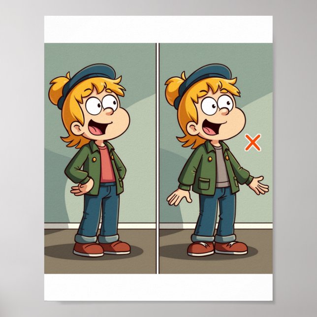 Der Unterschied zwischen den beiden Bildern Poster (Vorne)
