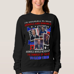 Der Unterschied zwischen Tieren und Menschen ist A Sweatshirt