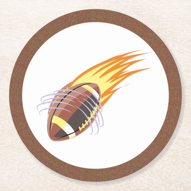 Der Untersetzer "Flaming Football" (Vorderseite)