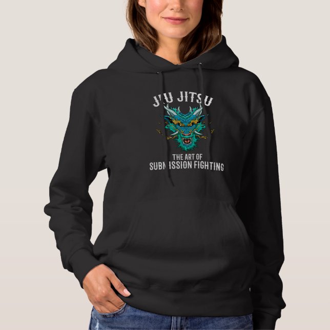 Der Unterwerfung Grappling Jiu Jitsu Drache Hoodie (Vorderseite)