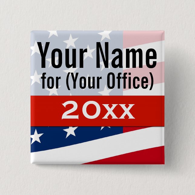 Der unvoreingenommene Wahlkampf schaffen Ihr Button (Vorderseite)