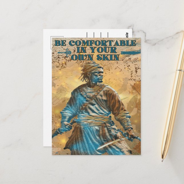 Der unzerbrechliche Geist eines Kriegers Postkarte (Vorderseite/Rückseite Beispiel)