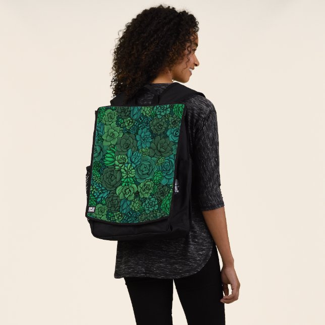 Der üppige Garten in Grün Rucksack (Ausgewaschen)