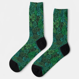 Der üppige Garten in Grün Socken