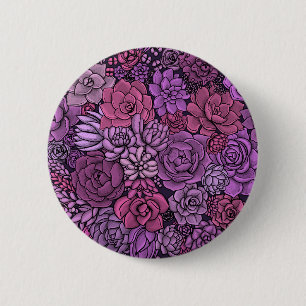 Der üppige Garten in Rosa und Violett Button