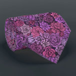 Der üppige Garten in Rosa und Violett Krawatte<br><div class="desc">Handgezeichnet Muster mit verschiedenen sukkulenten Pflanze.</div>