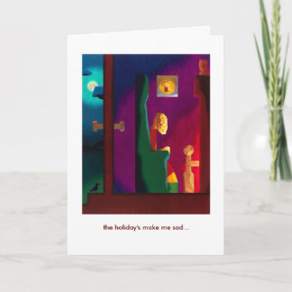 der urlaub macht mich traurig ... - urlaub karte. feiertagskarte