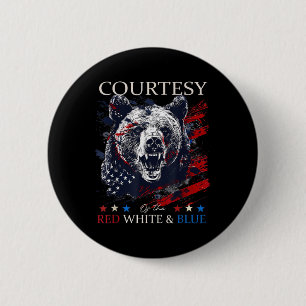 Der Usa Rot Weiß Und Blau 4. Juli Bär Button