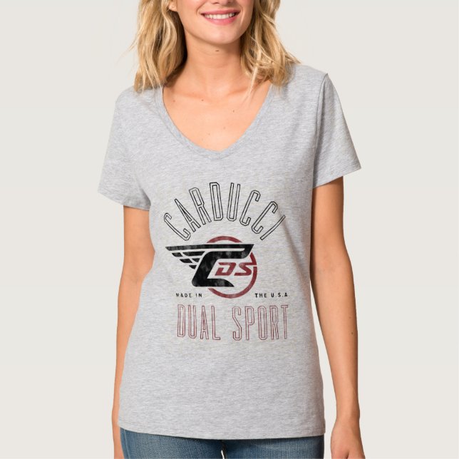 Der V-Hals der Bogen-klassischen Frauen T-Shirt (Vorderseite)