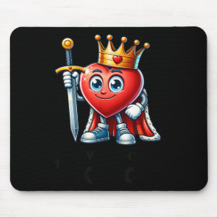 Der Valentine King Heart Funny Valentinstag Niedli Mousepad
