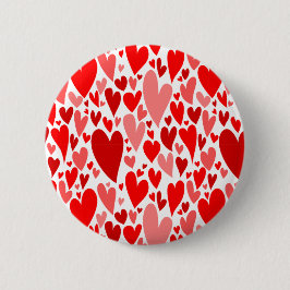 Der Valentinstag der Groovy und Romantik Rotes Her Button