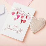 Der Valentinstag der Wasserfarbe Postkarte<br><div class="desc">Watercolor Hearts Valentinstag Postkarte</div>