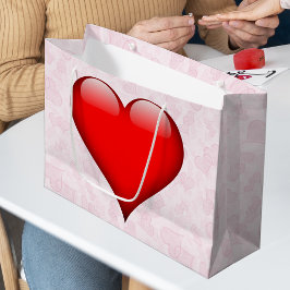 Der Valentinstag des großen roten Herzens Große Geschenktüte