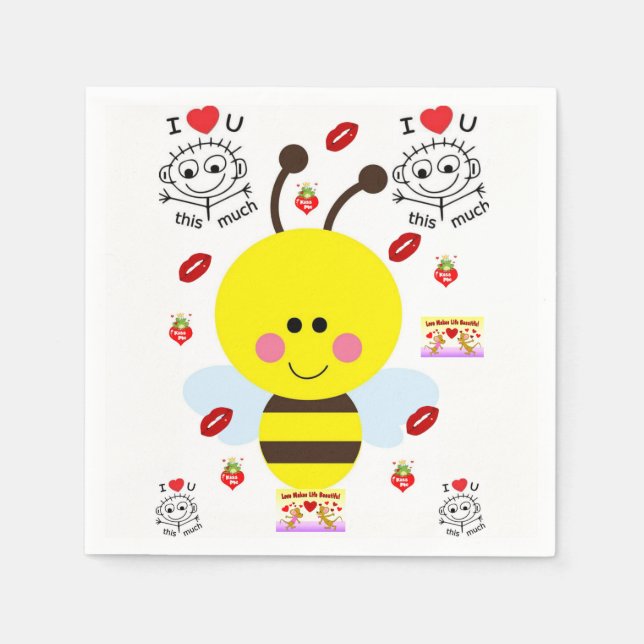 Der Valentinstag von Paper Napkins Serviette (Vorderseite)