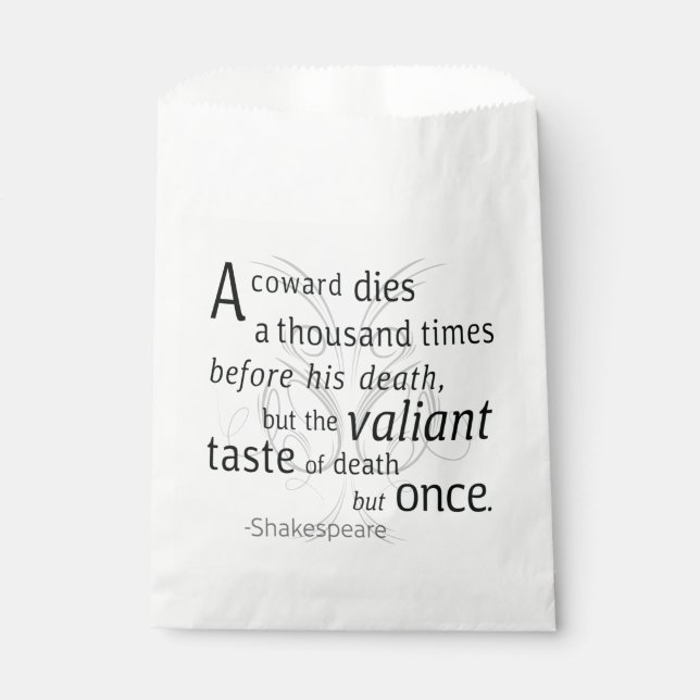Der Valiant die aber einst Shakespeare Geschenktütchen (Vorderseite)