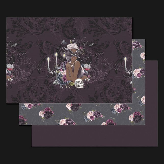 Der Vampir | Moody Gothic Vampy Glam Dark Skin Geschenkpapier Set (Von Creator hochgeladen)