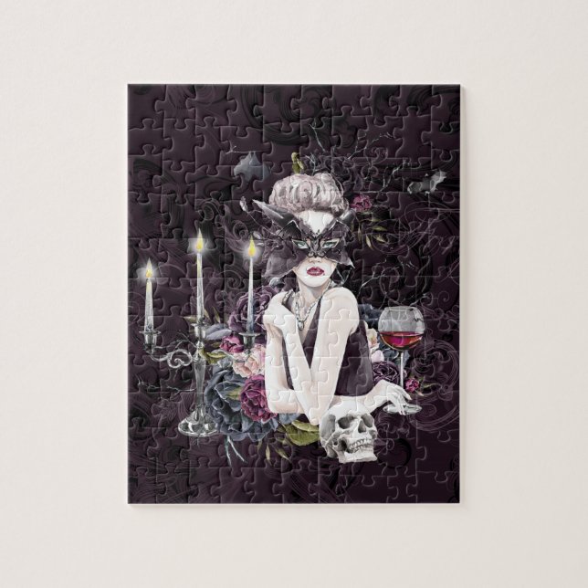 Der Vampir | Moody Gothic Vampy Glam Pale Skin Puzzle (Vertikal)