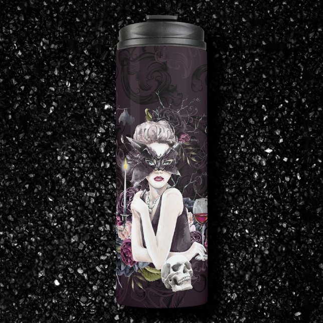 Der Vampir | Moody Gothic Vampy Glam Pale Skin Thermosbecher (Von Creator hochgeladen)