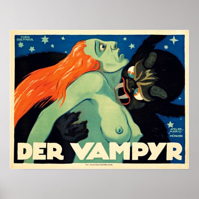 Der Vampyr Vintage Filmplakat 1920 Expressionist Poster (Vorne)