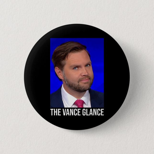Der Vance-Blick - Lustiger Jd Vance  Button (Vorderseite)
