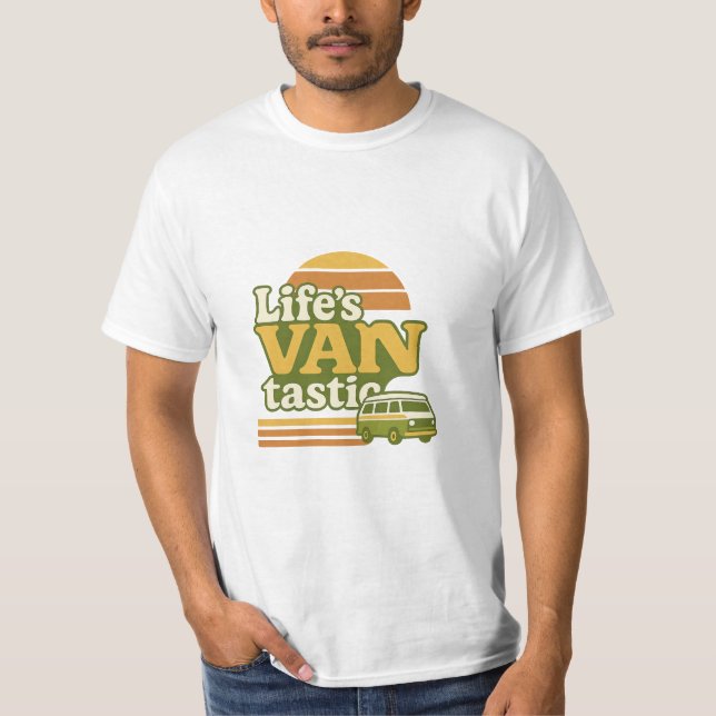Der VANtastic Retro 70er Van Graphic von Life T-Shirt (Vorderseite)