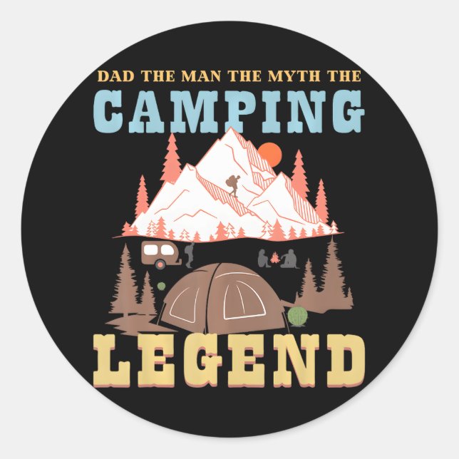 Der Vater des niedlichen Vaters Der Mann der Mytho Runder Aufkleber (Vorderseite)