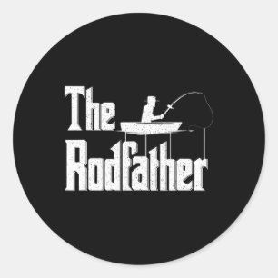 Der Vater des Rodvaters Funny Fishing Runder Aufkleber