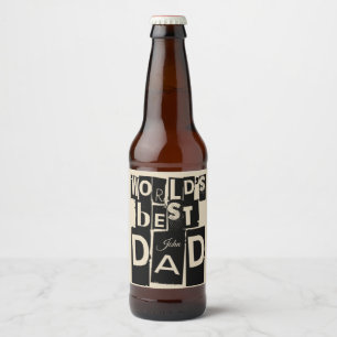 Der Vater-Schwarz-Typografie der Welt addieren Bierflaschenetikett