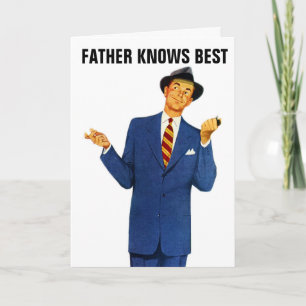 DER VATER WEISS ES AM BESTEN VATERtag RETRO-KARTEN Karte