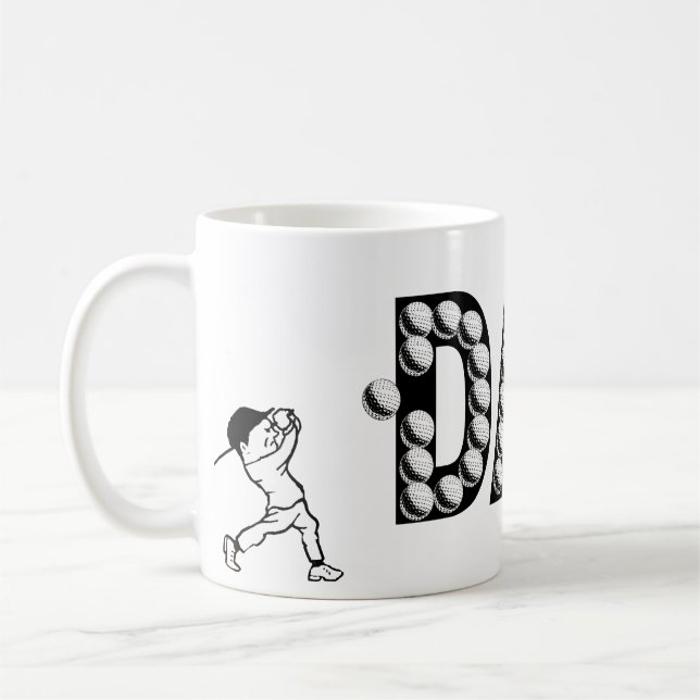 Der Vatertag Golf-Vater- Kaffeetasse (Links)