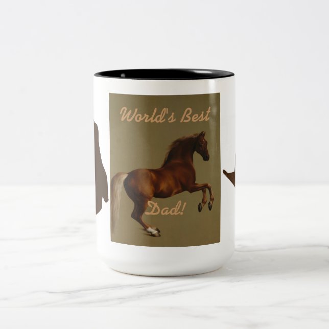 Der Vatertag Zweifarbige Tasse (Mittel)