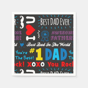 Der Vatertags-beste Vater-Redewendungen Serviette