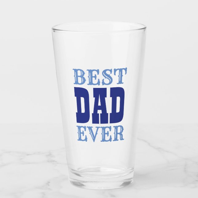 Der Vatertags-beste Vater-überhaupt Glas (Vorderseite)