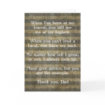 Der Vatertags-Karte, danke