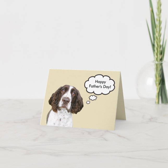 Der Vatertags-Karte englischer Springerspaniel- Karte (Vorderseite)