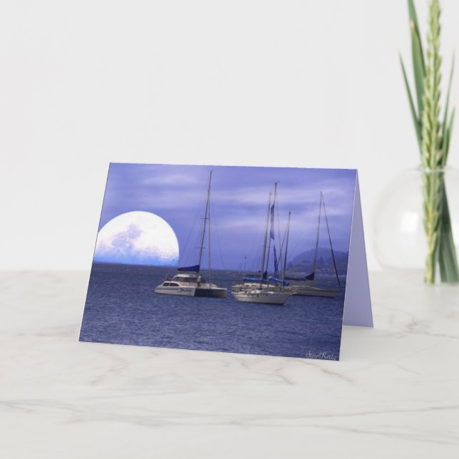 Der Vatertags-Karte Mond-Fluss-mit Vers Karte (Vorderseite)