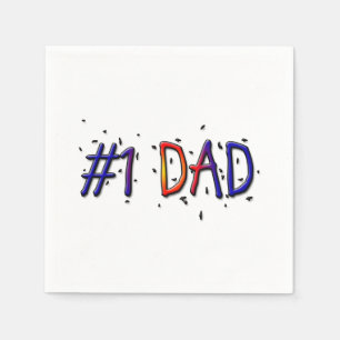 Der Vatertags-Papierservietten des Vater-#1 Serviette