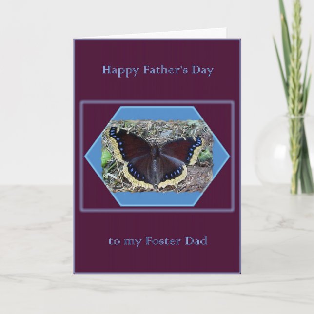Der Vatertags-PflegeVater-Schmetterlings-Karte Karte (Vorderseite)