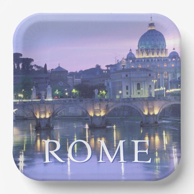 Der Vatikan | Rom, Italien Pappteller (Vorderseite)